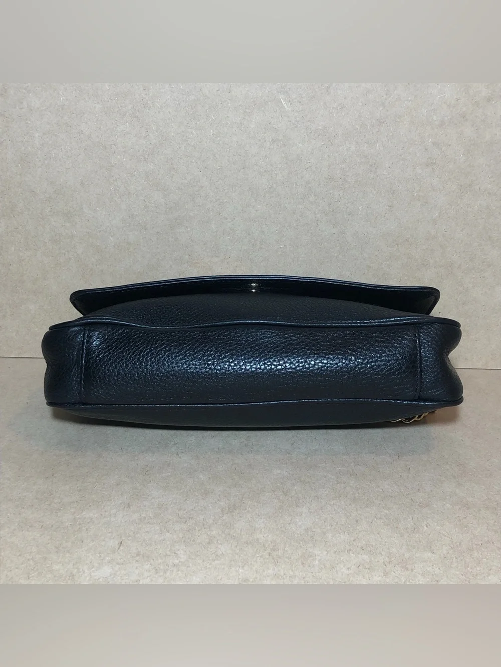 Michael Kors Black Leather Shoulder Bag w/ Gold Chain Strap